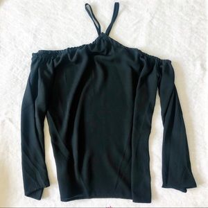 Black off the shoulder shirt